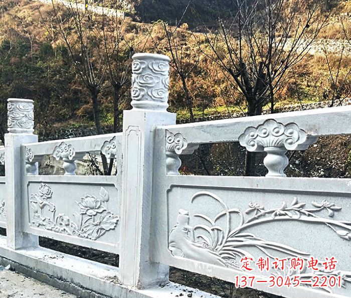 杭州园林景观大理石栏板石雕 (7)