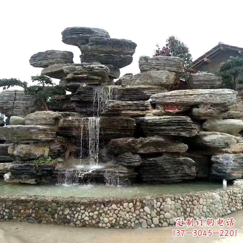 杭州园林塑石假山流水