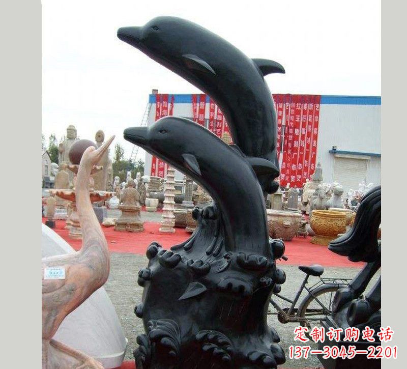 杭州中国黑海豚石雕