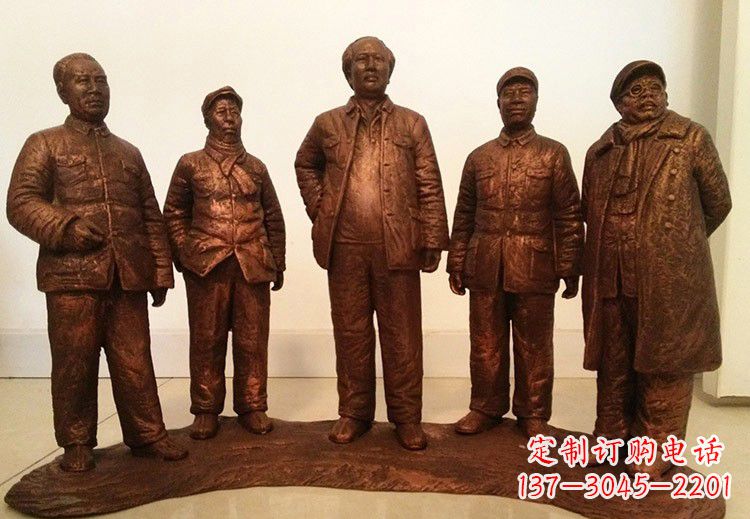 杭州中国近代伟人系列铜雕像