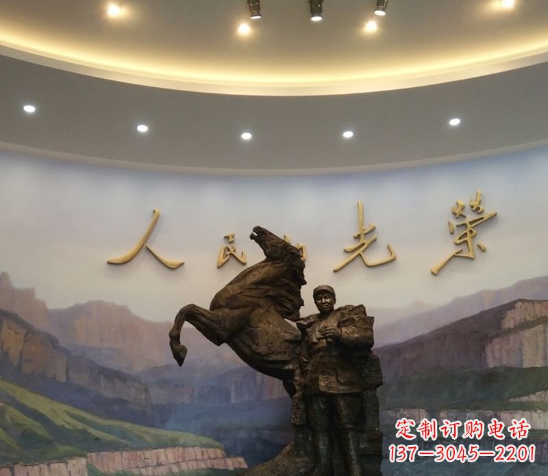 杭州朱德人物景观铜雕