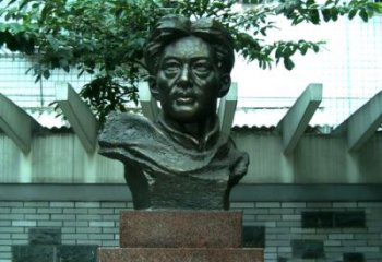 杭州校园名人徐悲鸿头像雕塑