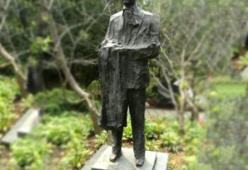 杭州徐悲鸿雕塑著名奔马画家公园铜雕像