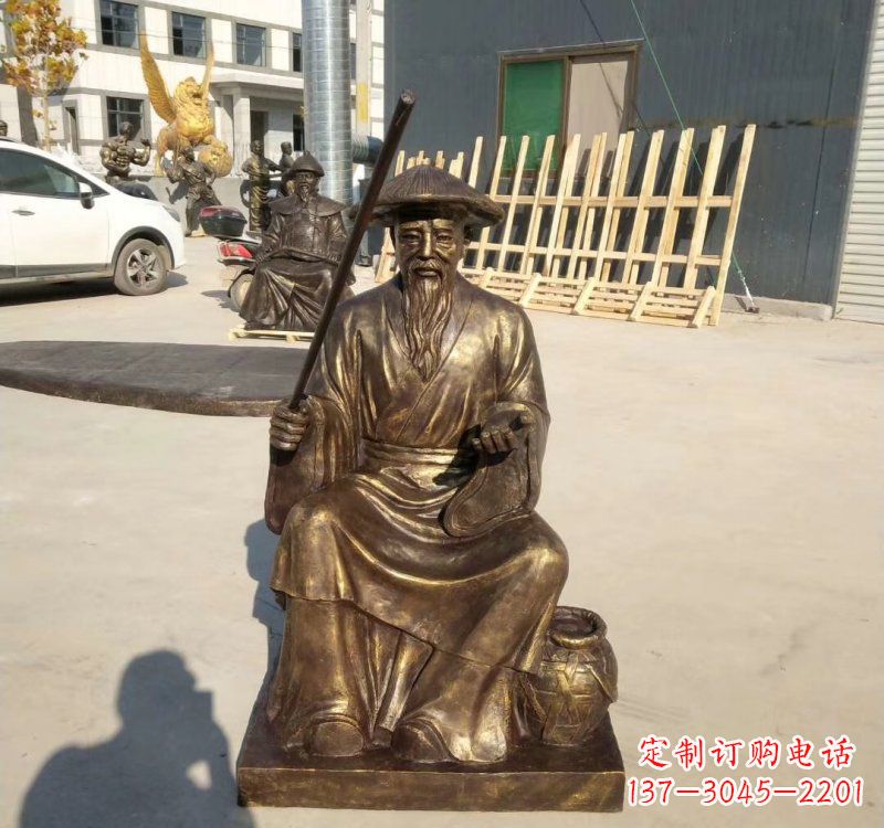 杭州铸铜姜太公钓鱼
