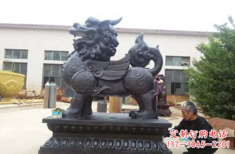 杭州铸铜门口貔貅雕塑