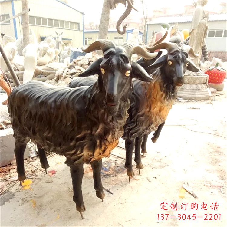 杭州铸铜山羊雕塑
