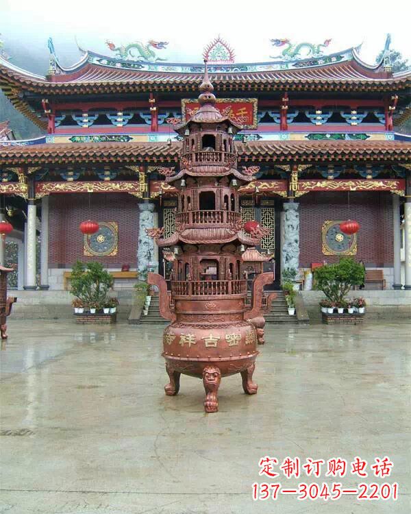 杭州宗教庙宇香炉铜雕